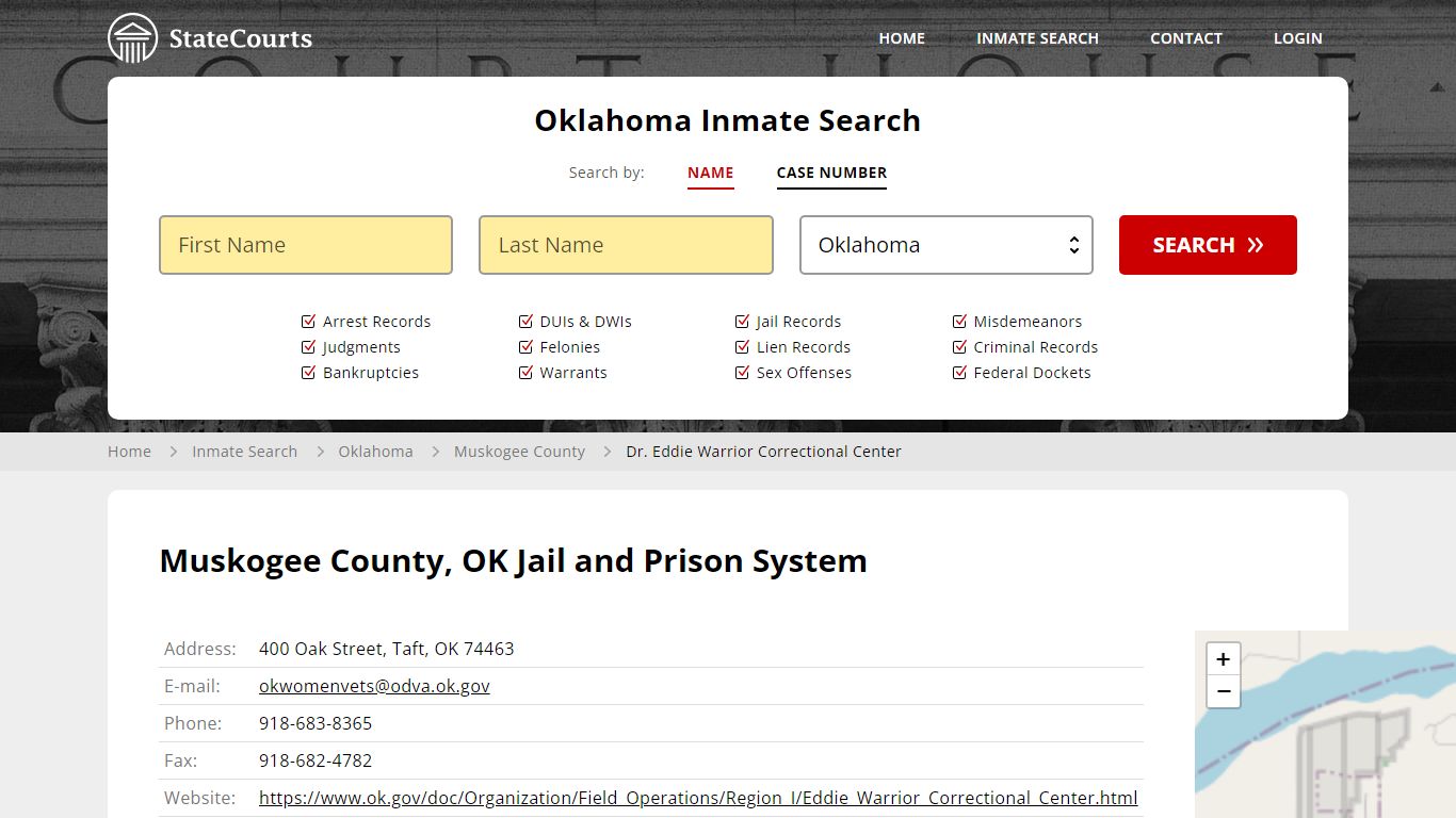 Dr. Eddie Warrior Correctional Center Inmate Records Search, Oklahoma ...